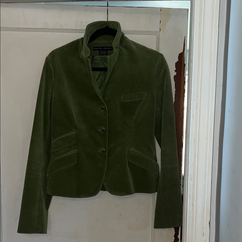 Ralph Lauren Green Velvet Blazer